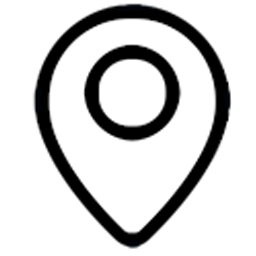 Zwart icoon van locatiepin